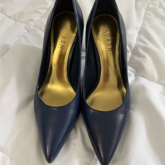 Elegant Lauren by Ralph Lauren Navy Women's Stilettos 7b - Picture 3 of 5